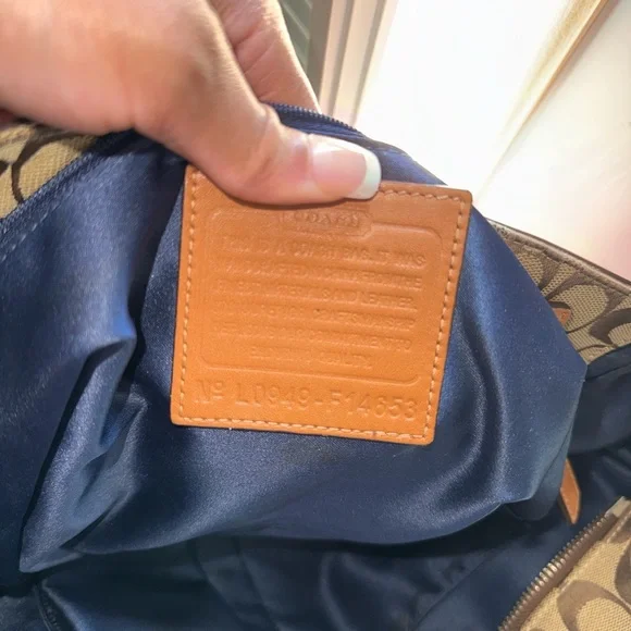 Coach Patchwork Tote in Pink, Blue, Tan & Cream - Picture 2 of 3